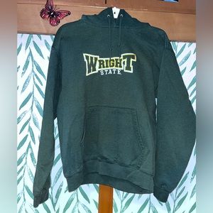 Retro Champion Wright State Hoodie, Size Unisex M, Green